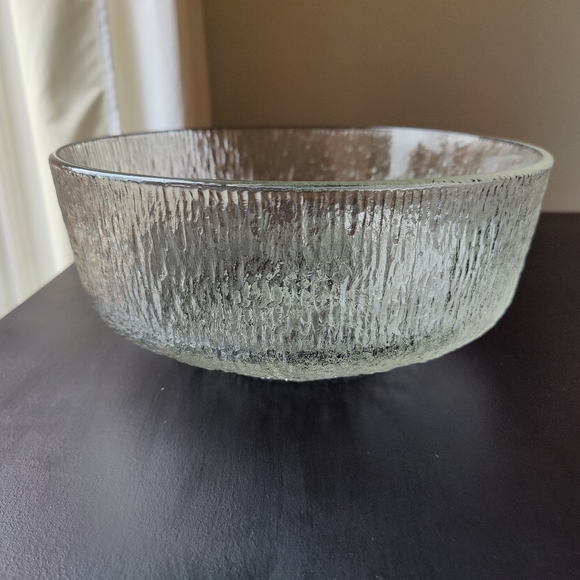 Vintage | Indiana Glass | Crystal Ice / Tree Bark | large serving bowl - Picture 11 of 11